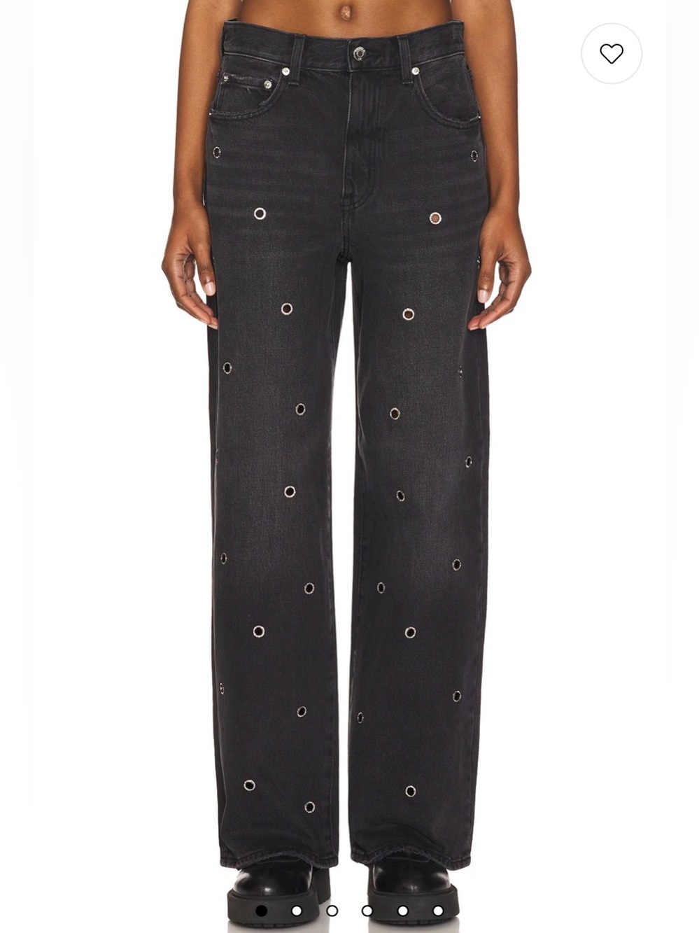 Hendrix High Rise Wide Leg Jeans in Glamour